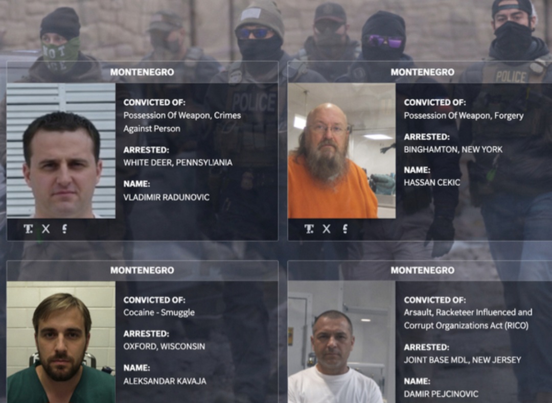 Amerika objavila crnu listu "najgori od najgorih", na njoj četiri osobe iz Crne Gore