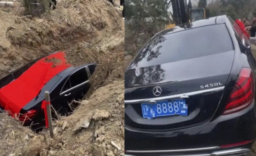 Posljednja vožnja u S-klasi: Bogataš sahranjen s Mercedesom, prizor obišao svijet